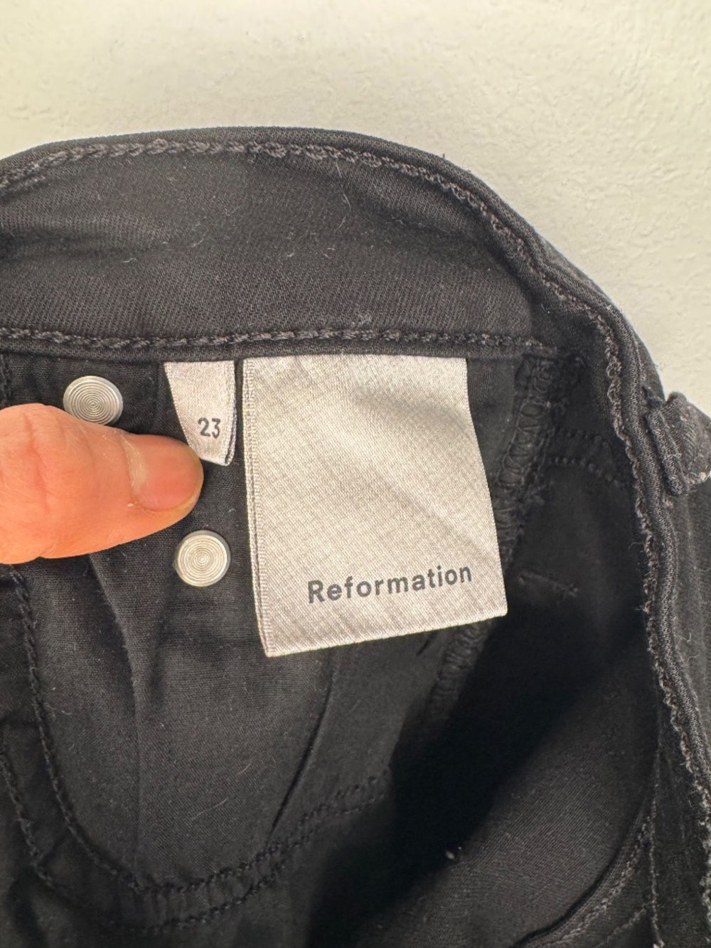Reformation High & Skinny Stretch Jean Black Size 23 (High Rise, Super Stretch) - Picture 6 of 16